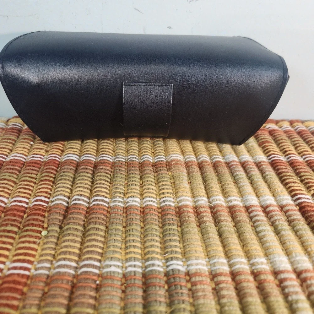 Ray-Ban Sunglasses Case Black Soft Clamshell Faux Leather Eyeglass Case...